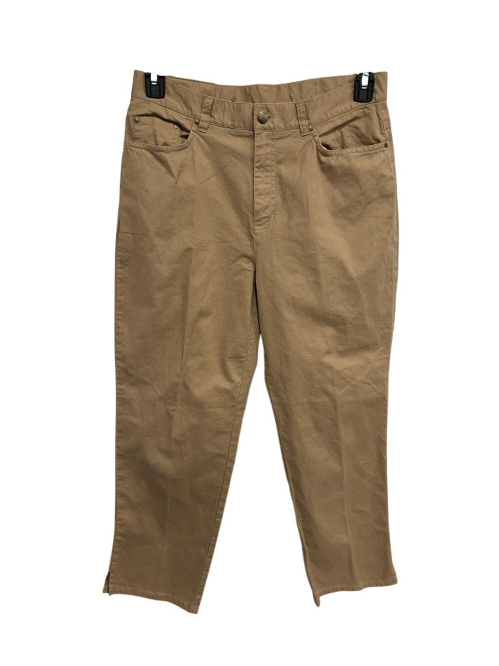 Jones New York Signature Khaki Cotton Stretch Pants Size 10 Preppy OldMoney